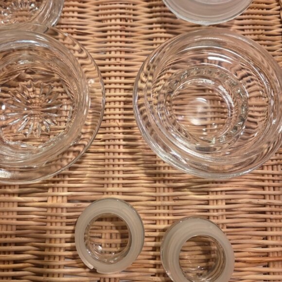 Vintage Glass Cannister Replacement Lids 4+ - Picture 6 of 8